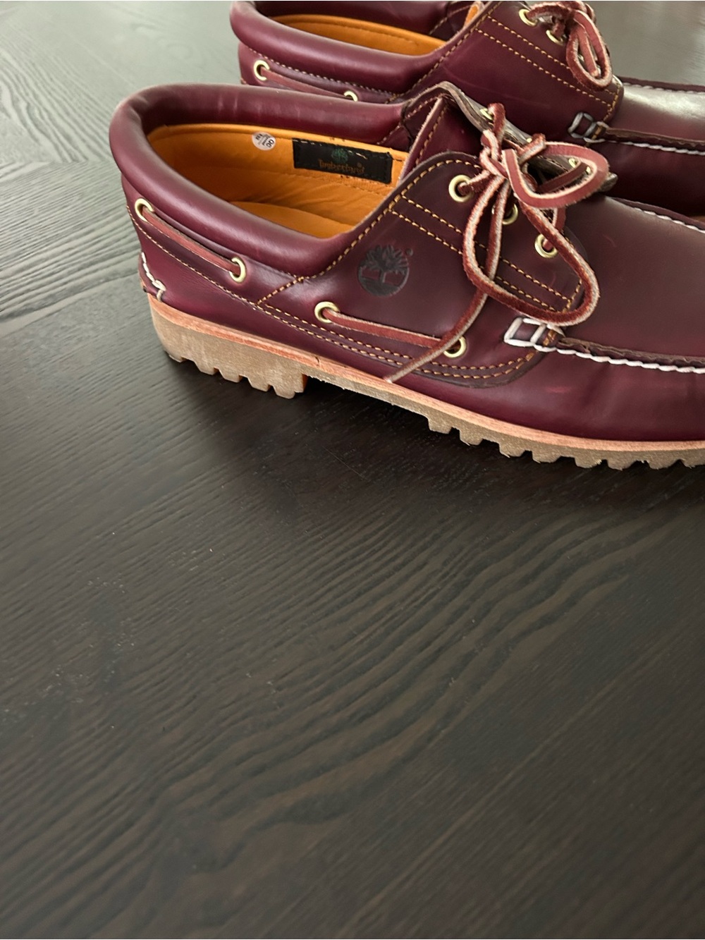TIMBERLAND HAND SEWN LEATHER LUG BOAT SHOE SIZE 11 - Picture 6 of 11